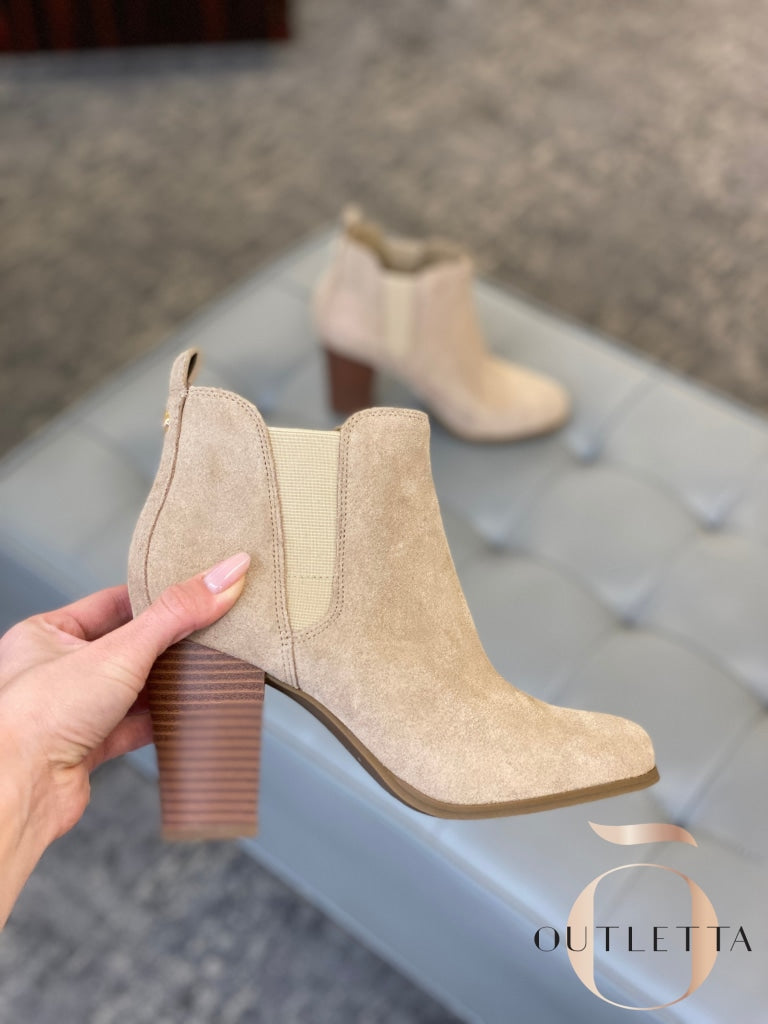 Evaline Pull-On Dress Booties - Camel 5 Shoes
