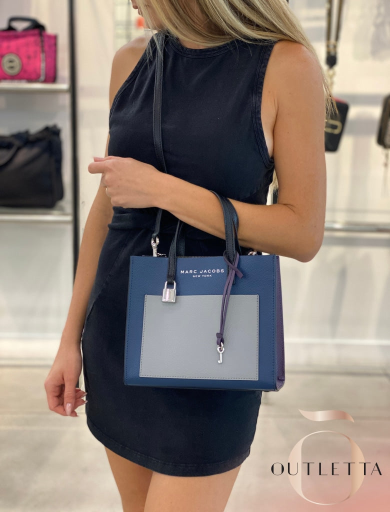 Grind Small Colorblock Satchel - Azure Blue Multi Handbags
