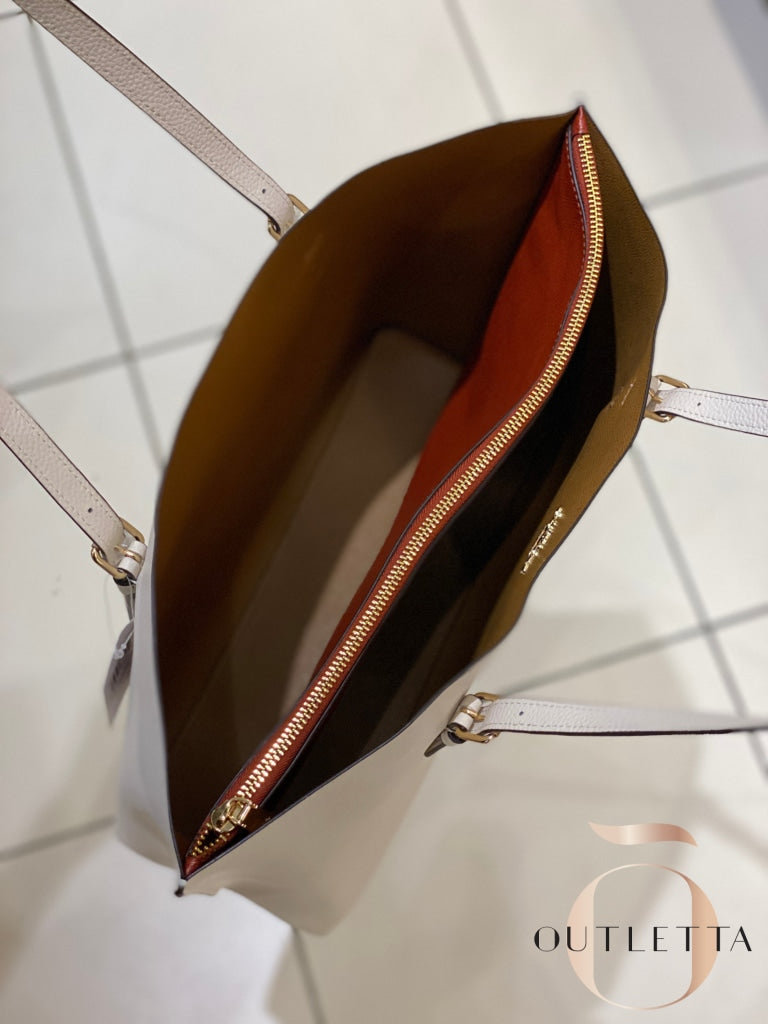 Mollie Tote - Gold/Chalk Light Saddle Handbags