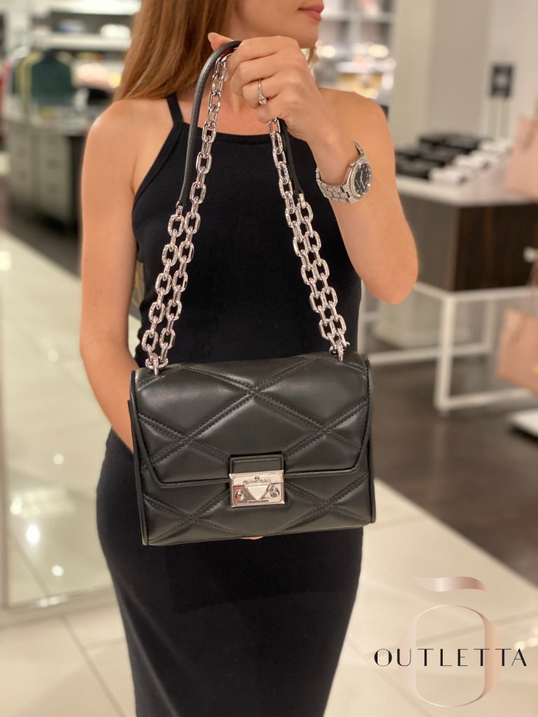 Serena Medium Flap Convertible Shoulder Bag Black Handbags