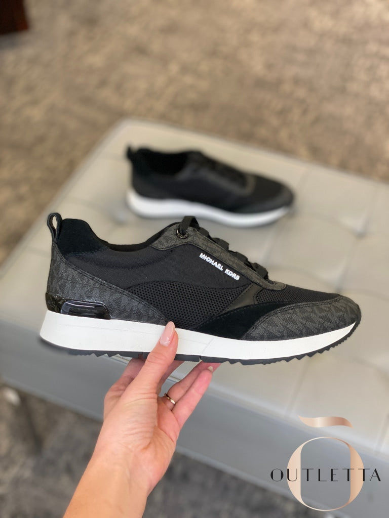 Allie Stride Mesh And Logo Trainer - Black 5 Shoes