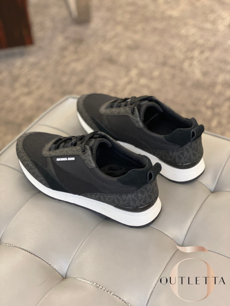 Allie Stride Mesh And Logo Trainer - Black Shoes