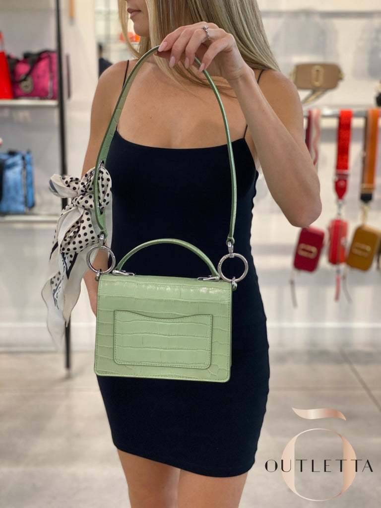 Downtown Top Handle Bag - Lime Handbags