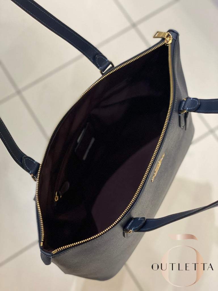 Gallery Tote In Signature Canvas - Gold/Midnight Handbags