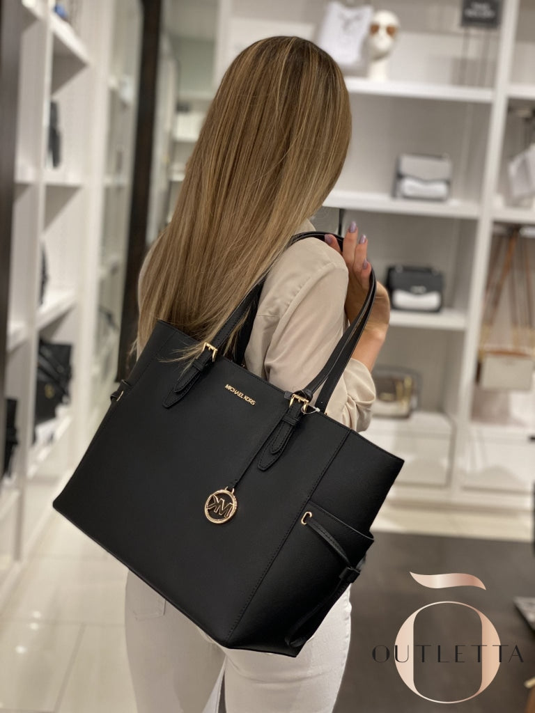 Gilly Large Saffiano Leather Tote Bag