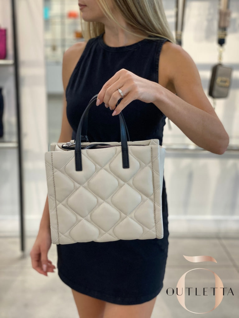 Grind Small Colorblock Satchel - White Handbags