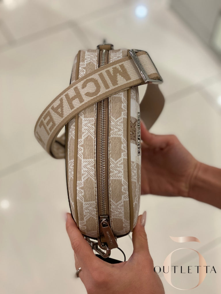 Jet Set Travel Medium Logo Stripe Crossbody Bag