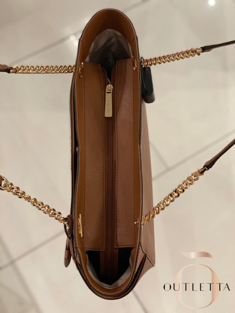Large Chain Shoulder Tote - Luggage Handbags