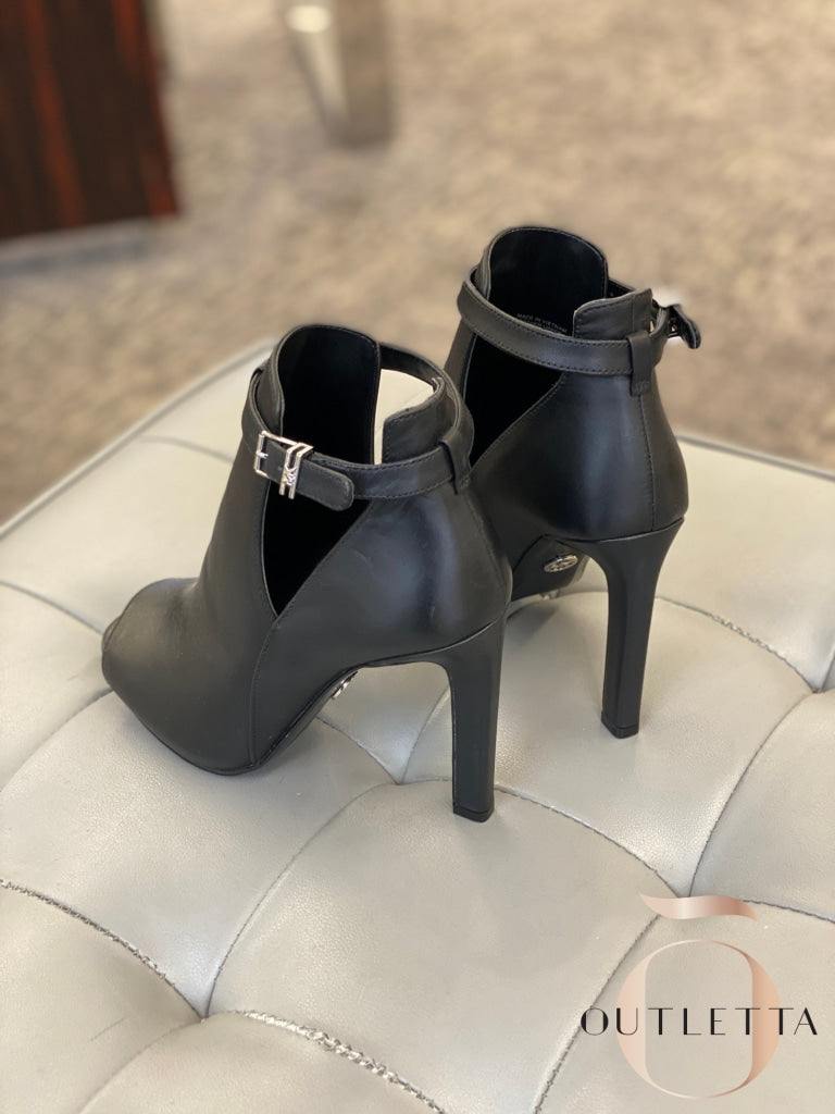 women's lawson high heel buckle open toe shooties