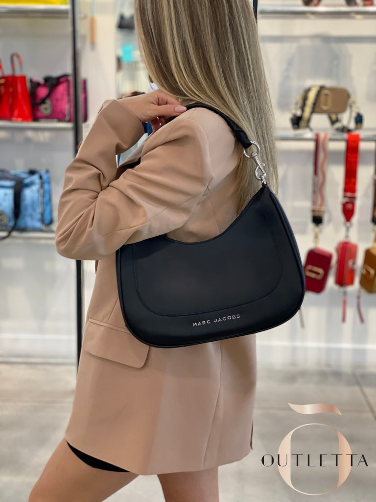 Leather Hobo Bag - Black Handbags