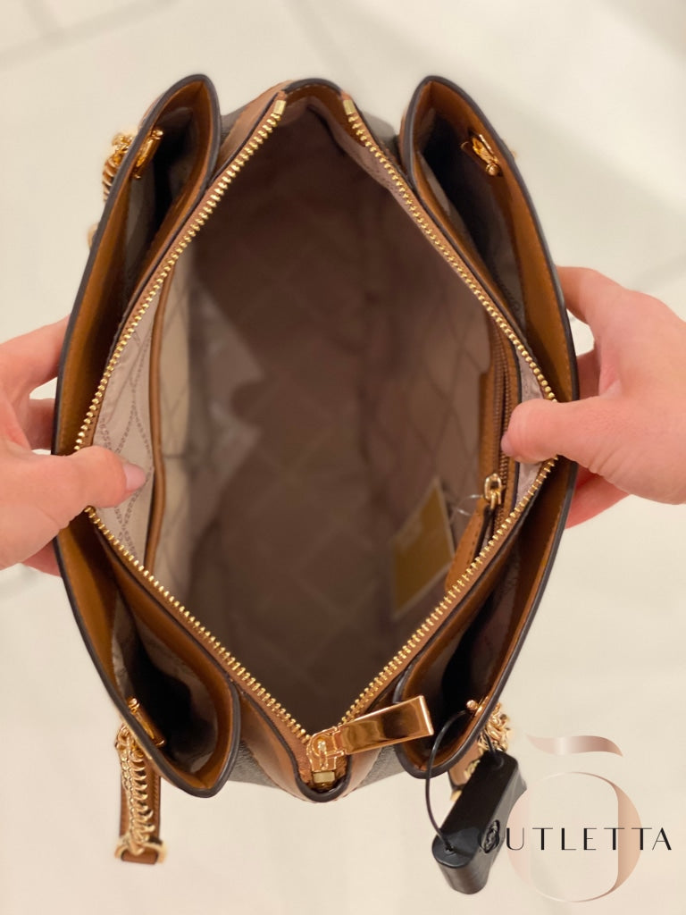 Lori Medium Logo Tote Bag - Brn/Acorn Handbags