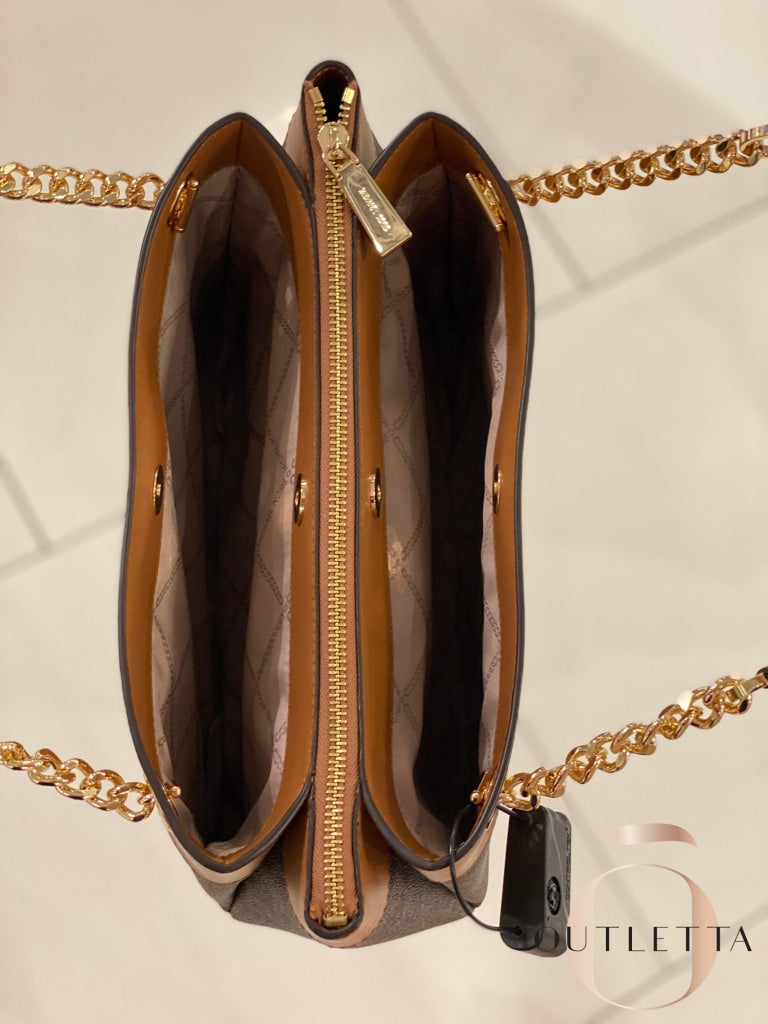 Lori Medium Logo Tote Bag - Brn/Acorn Handbags