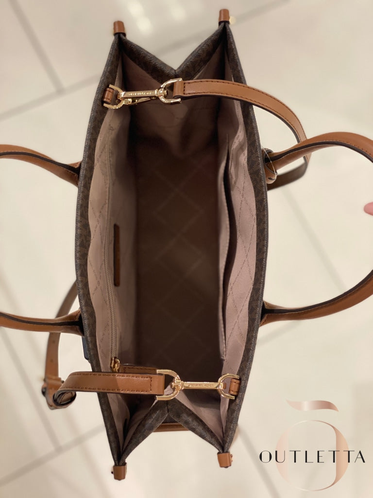 Mirella Medium Logo Tote Bag - Brown Handbags