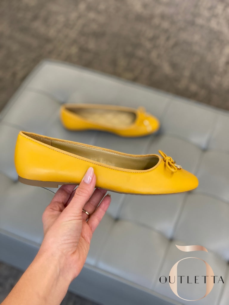 Nori Leather Ballet Flat - Golden Rod Shoes