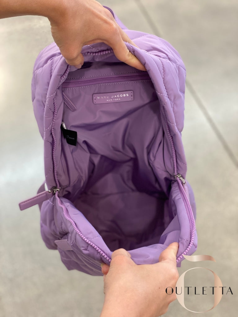 Quilted Nylon Backpack - Regal Orchid Handbags