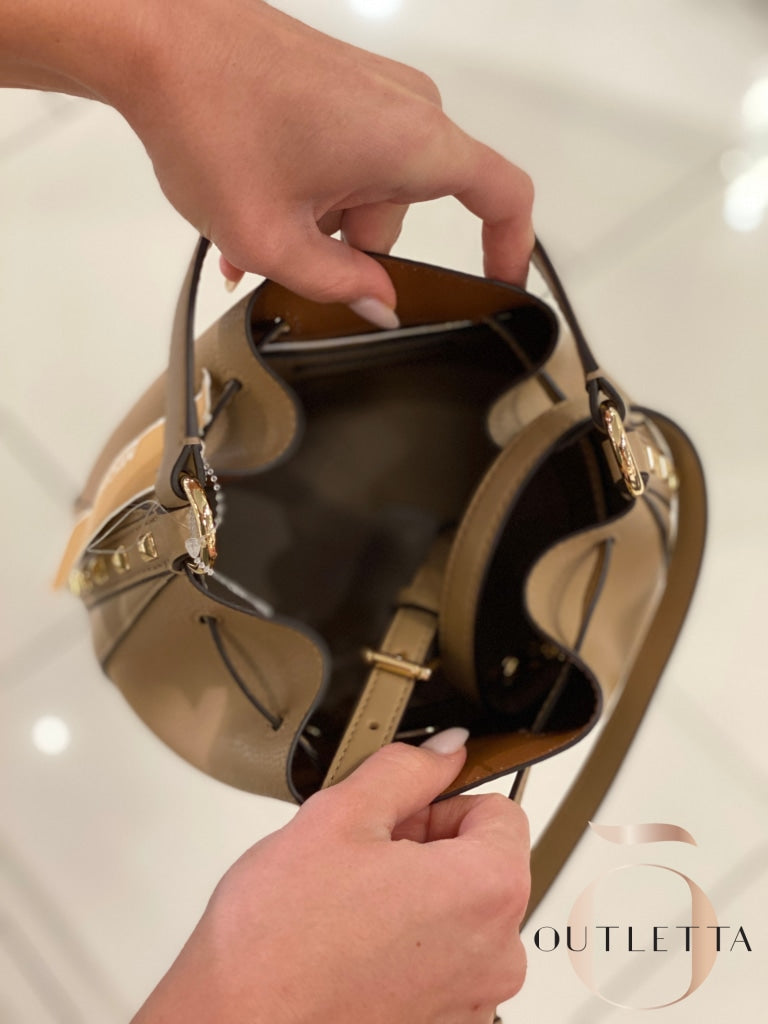 Reed Medium Bucket Bag - Camel Handbags