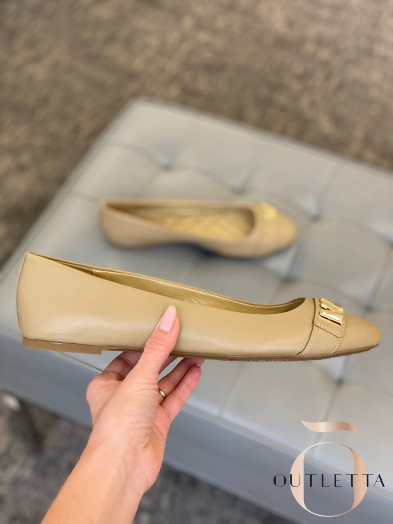 Womens Jilly Round Toe Ballet Flats - Camel Shoes