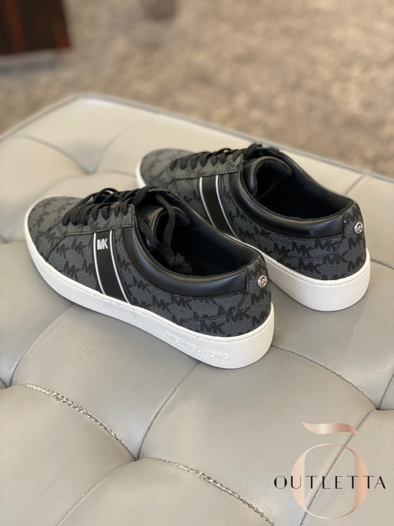 Womens Juno Stripe Lace-Up Sneakers Black Shoes