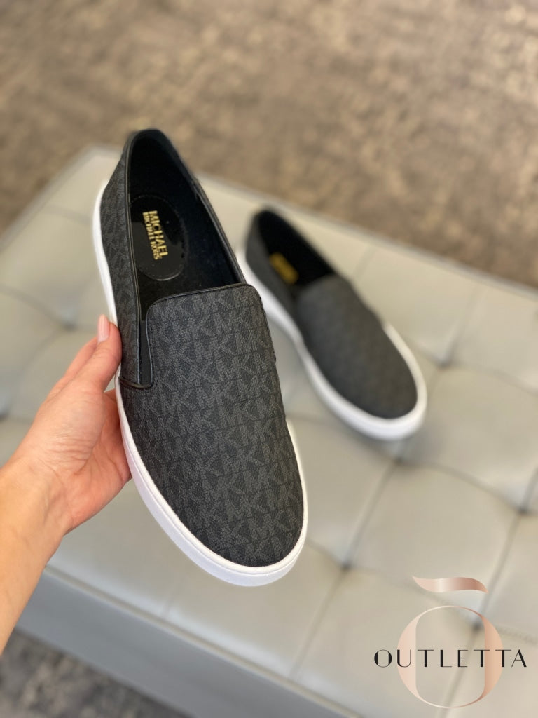 Womens Keaton Slip-On Logo Sneakers - Black 5 Shoes