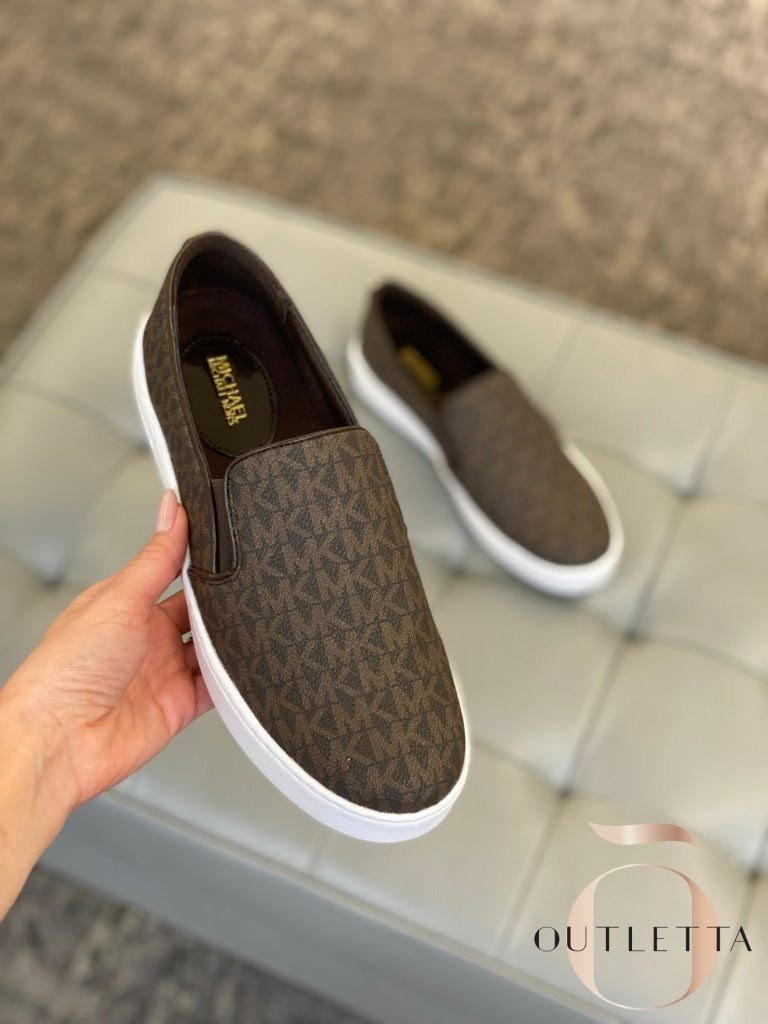 Womens Keaton Slip-On Logo Sneakers - Brown Shoes