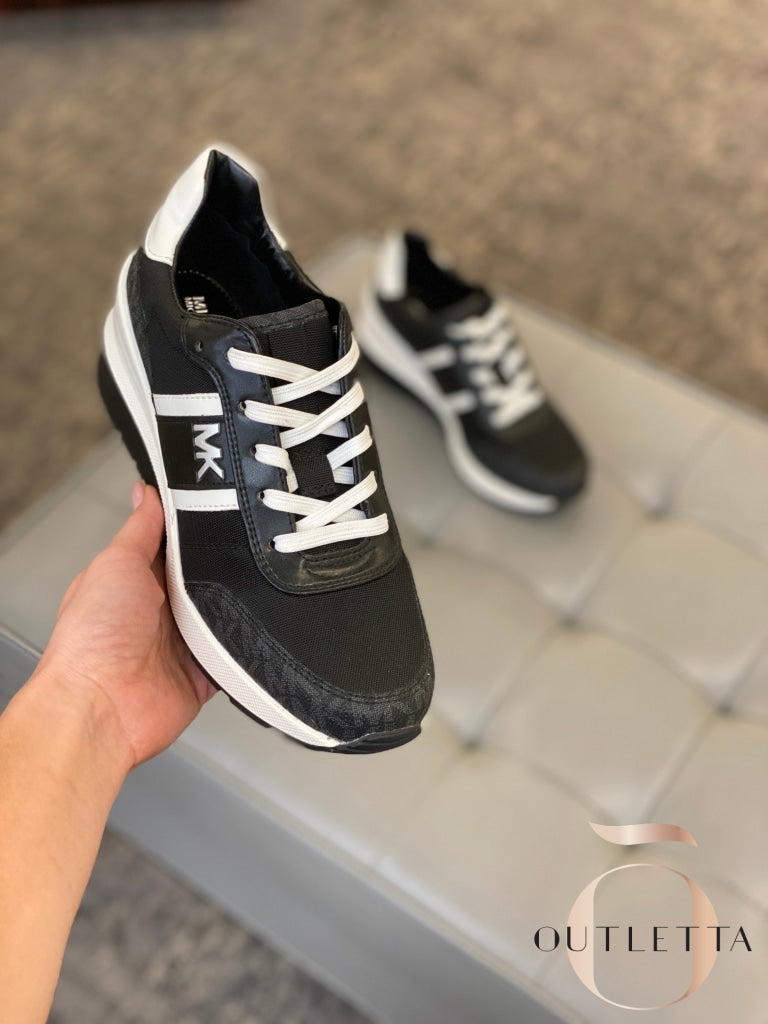 Womens Mabel Trainer Lace-Up Sneakers - Black Shoes