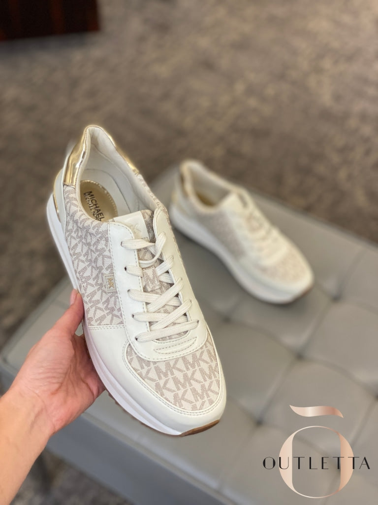 Michael kors cream trainers clearance