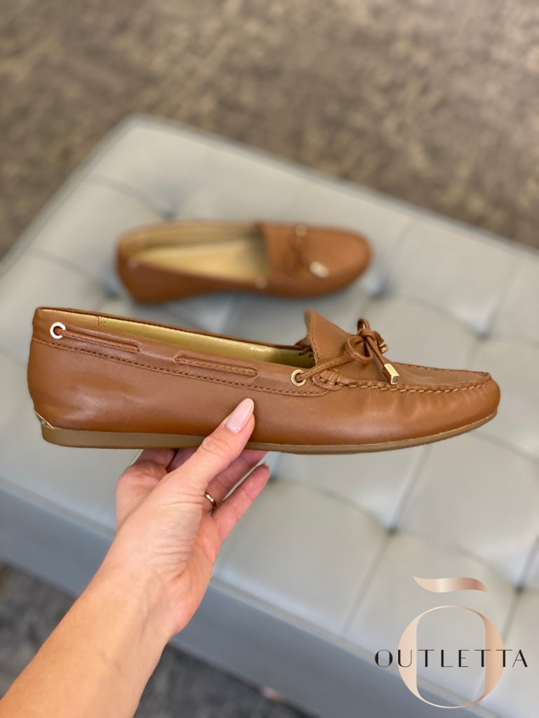 Womens Sutton Moccasin Flat Loafers - Luggage Brown Shoes