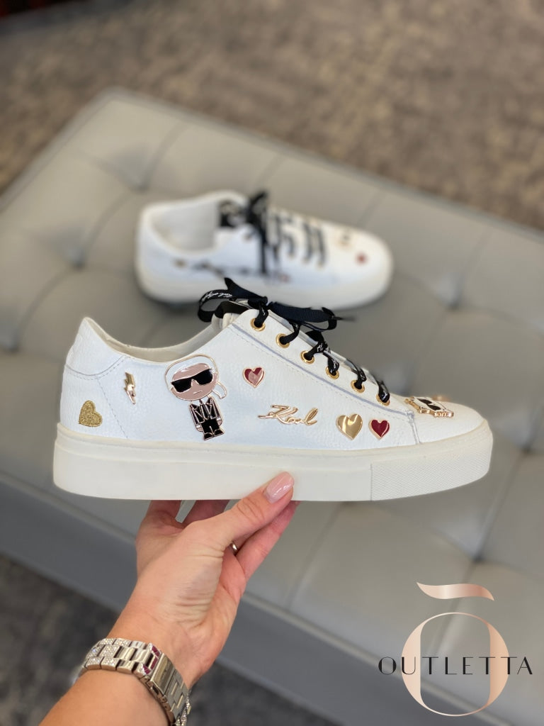 Cate Embellished Sneakers White 5 Shoes