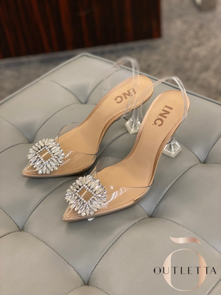Scienna Vinyl Slingback Pumps Clear Shoes